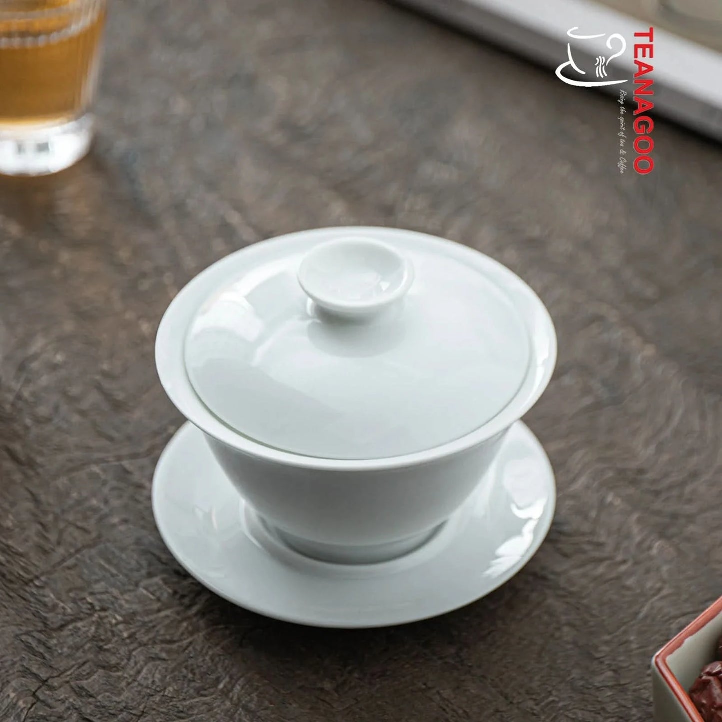 Handcrafted Chinese White Porcelain Gaiwan Cover Bowl Set 115ml
