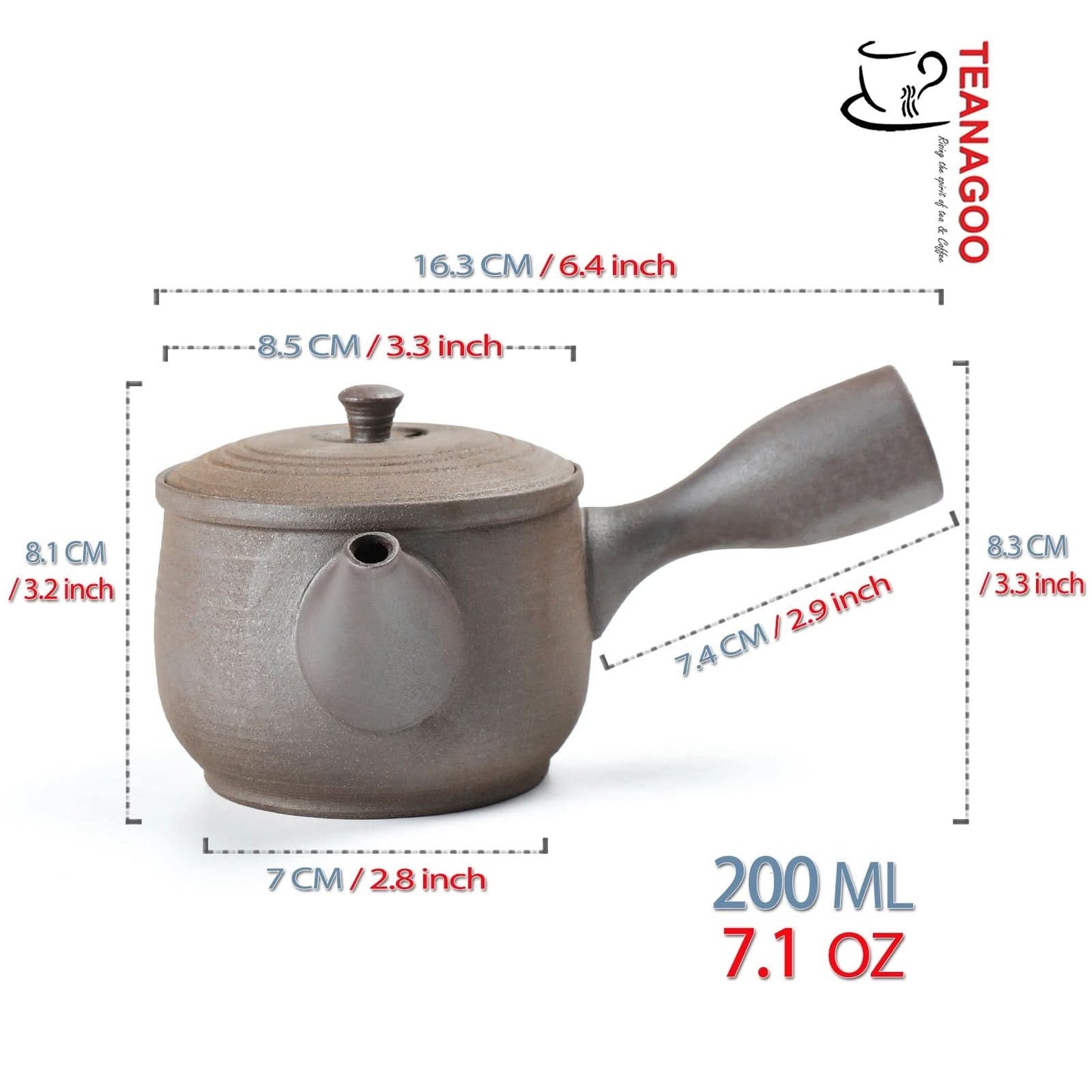 Handcrafted Pottery Clay Teapot 200ml Ceramic Tea Accessory
