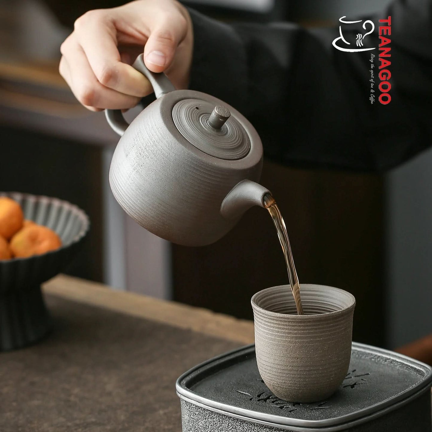Handcrafted Pottery Clay Teapot 220ml Ceramic Tea Accessory