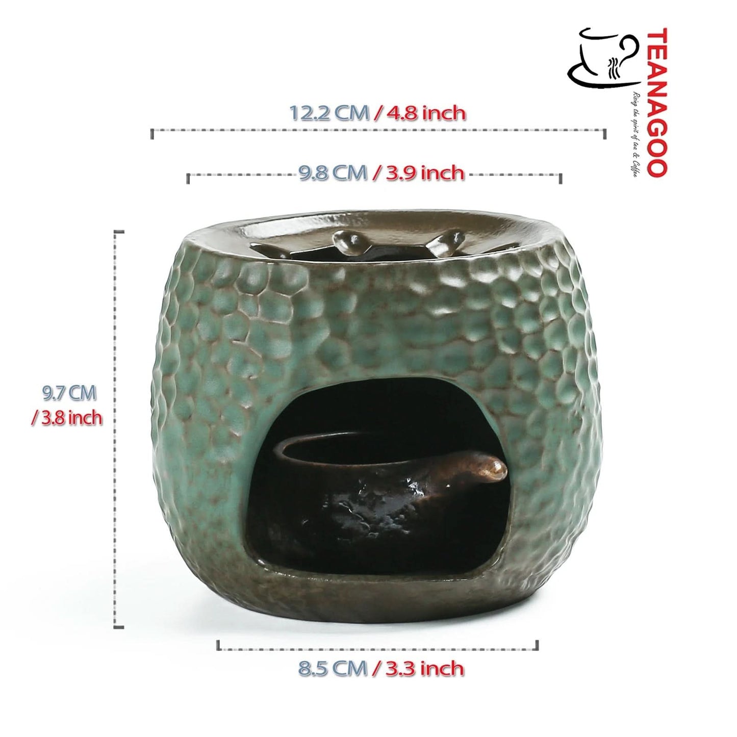Handmade Japanese Ceramic Kiln Emerald Glaze Teapot Warmers