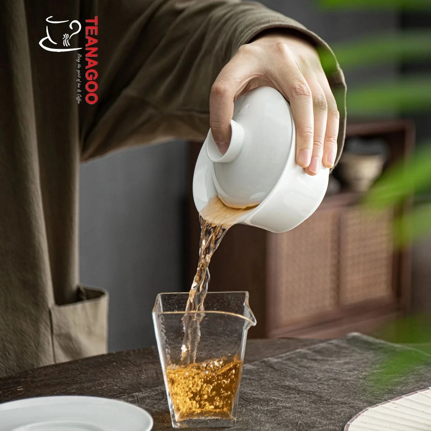 Handmade Chinese WHite Porcelain Gongfu Tea Gaiwan 200ml