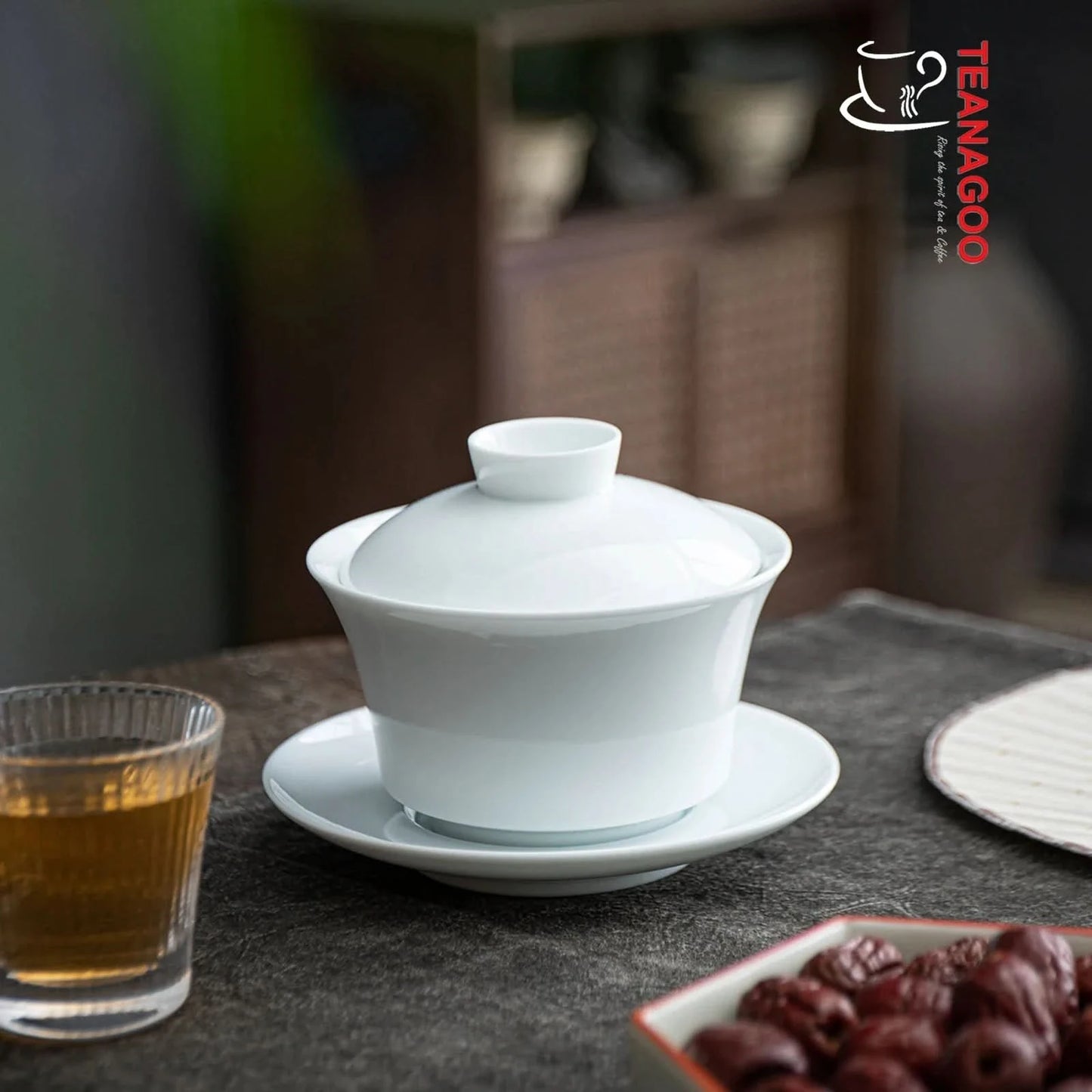 Handmade Chinese WHite Porcelain Gongfu Tea Gaiwan 200ml