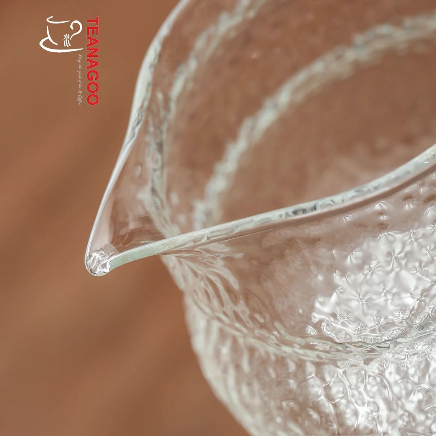 Handmade Gourd Glass Fair Cup with Titanium Alloy Handle 290ml