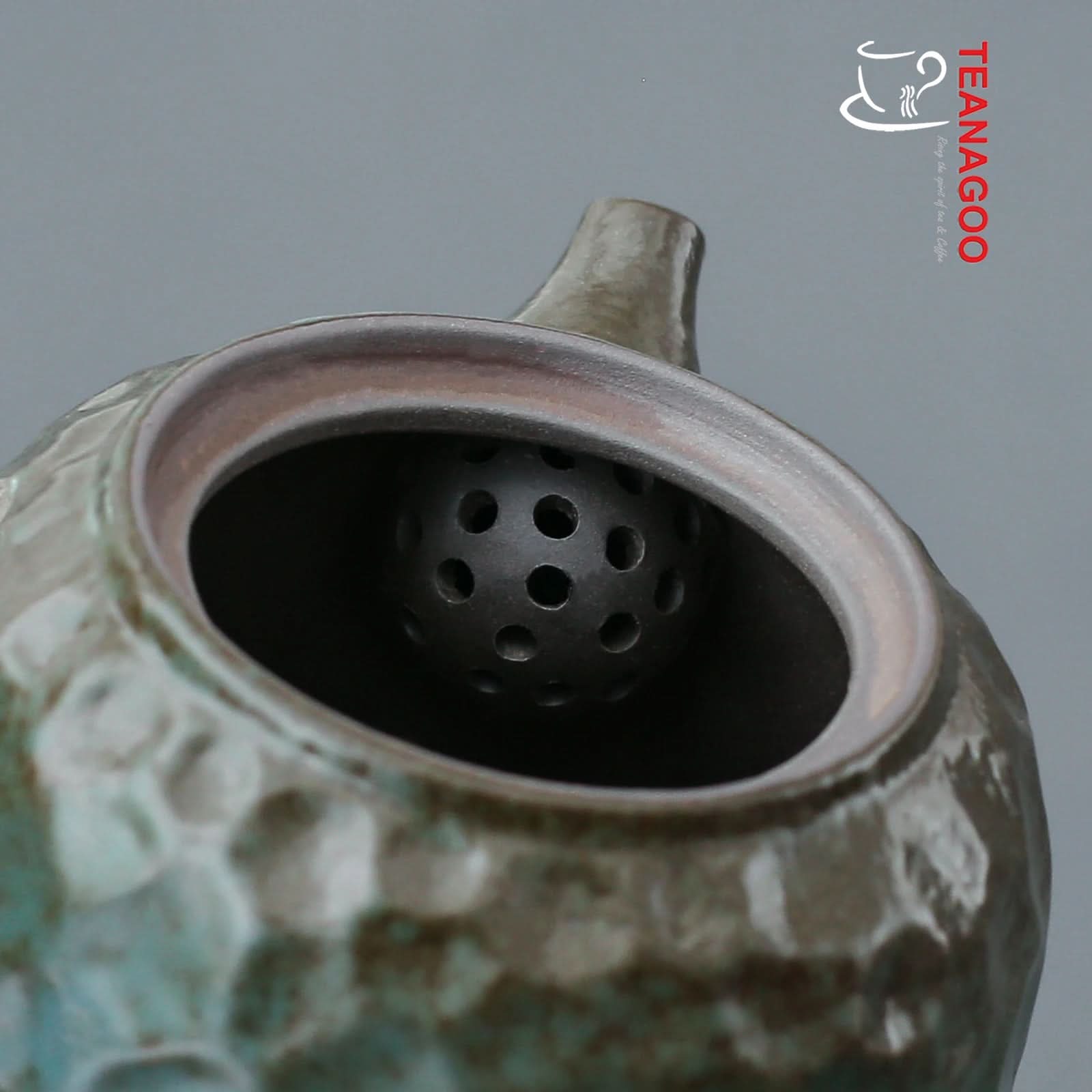 Japanese Cyan Glazed Gongfu Teapot Handmade Ceramic Tea ware