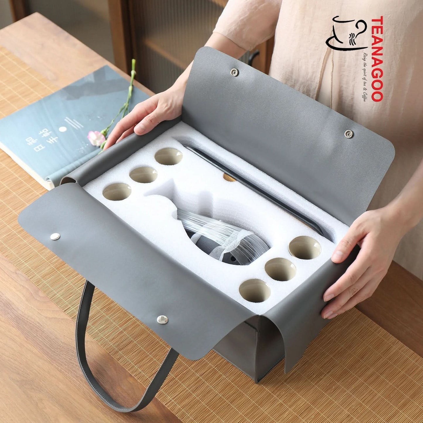 Ceramic Sake Set with Warmer, 10pcs/set, 2 Packing Options Available