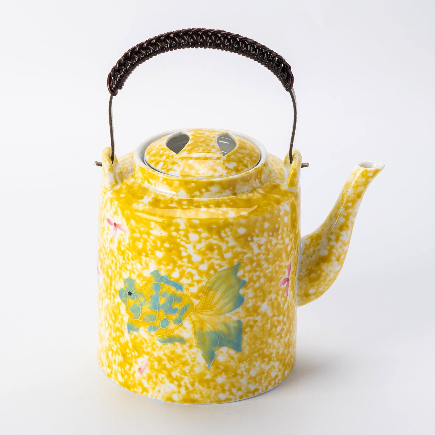Golden Koi Porcelain Teapot