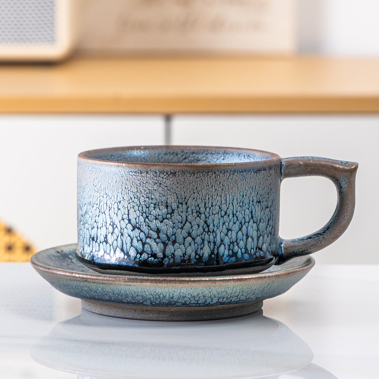 Abyss Blue Tenmoku Mug