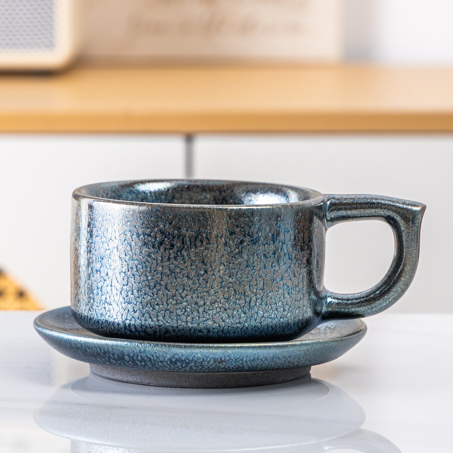 Midnight Frost Tenmoku Mug