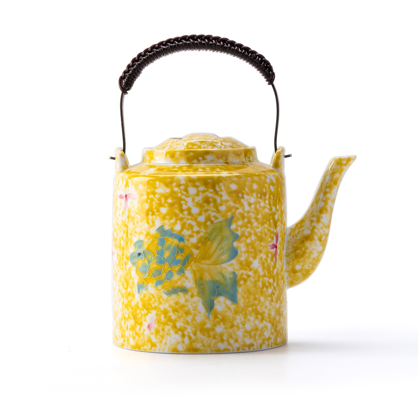 Golden Koi Porcelain Teapot