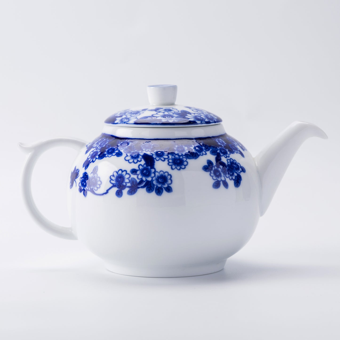 Blue Floral Porcelain Teapot