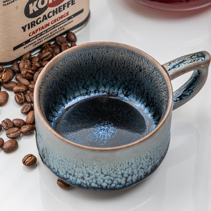 Abyss Blue Tenmoku Mug