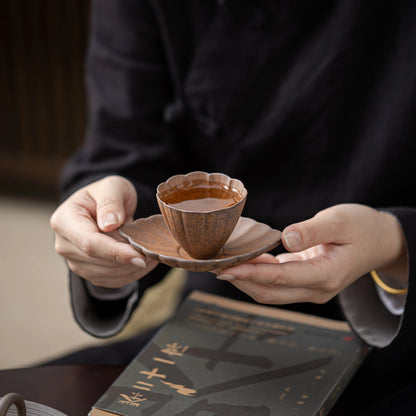 Posavasos de arcilla con forma de hoja