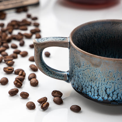 Abyss Blue Tenmoku Mug