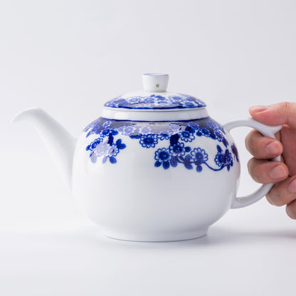 Blue Floral Porcelain Teapot