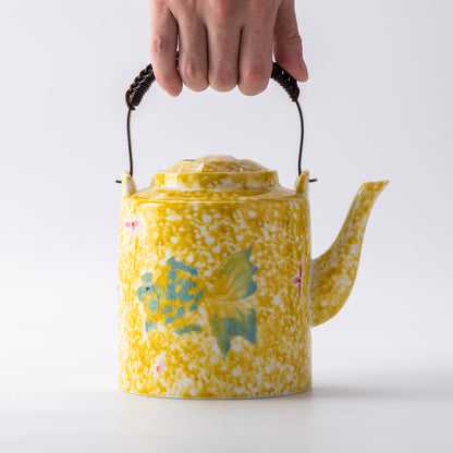 Golden Koi Porcelain Teapot
