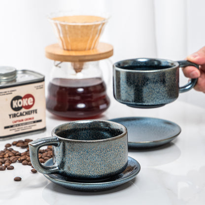 Midnight Frost Tenmoku Mug