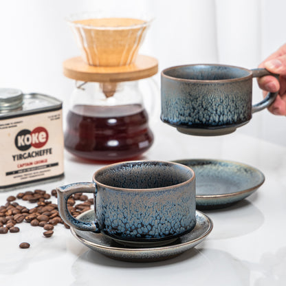 Abyss Blue Tenmoku Mug