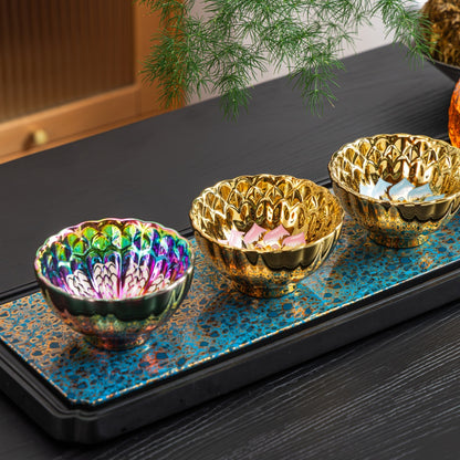 Gilded Pink Lotus Tenmoku