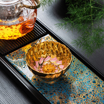 Gilded Pink Lotus Tenmoku