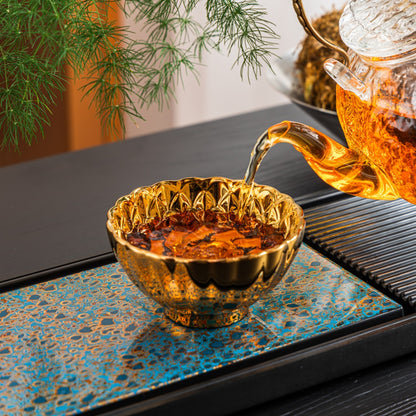 Gilded Pink Lotus Tenmoku