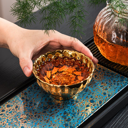 Gilded Pink Lotus Tenmoku