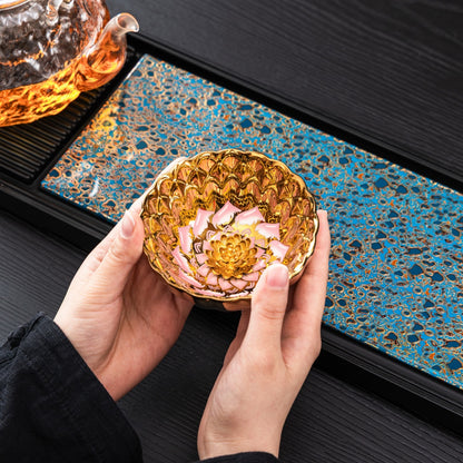 Gilded Pink Lotus Tenmoku