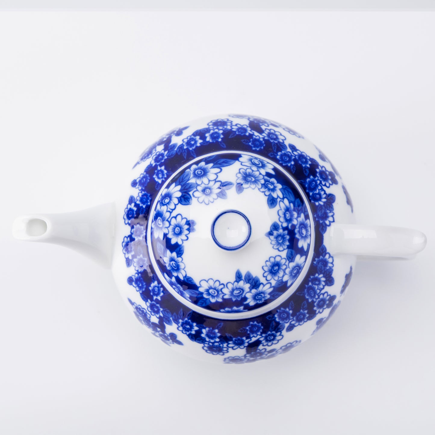 Blue Floral Porcelain Teapot