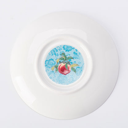 Sky Blue Blossom Porcelain Coffee Mug & Saucer