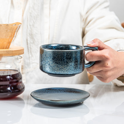 Midnight Frost Tenmoku Mug