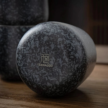 Japanese Tea Cups 4 pcs Set Obsidian