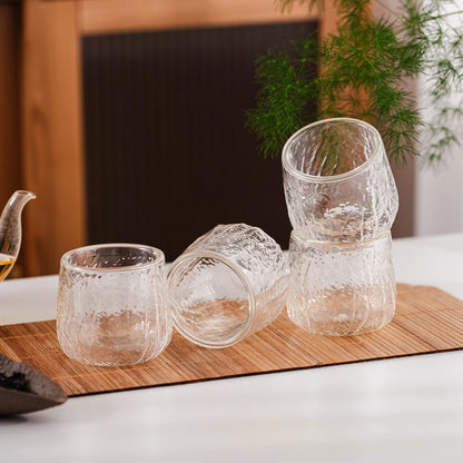 Japanese Tea Cups 4 pcs Set Crystal White