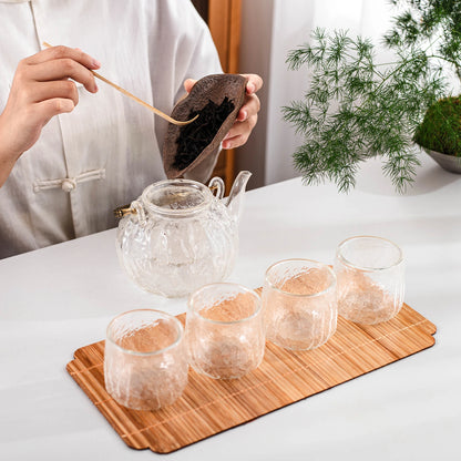 Japanese Tea Cups 4 pcs Set Crystal White
