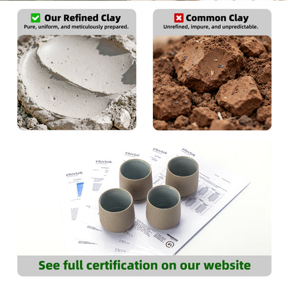 Japanese Tea Cups 4 pcs Set Dusty Grey