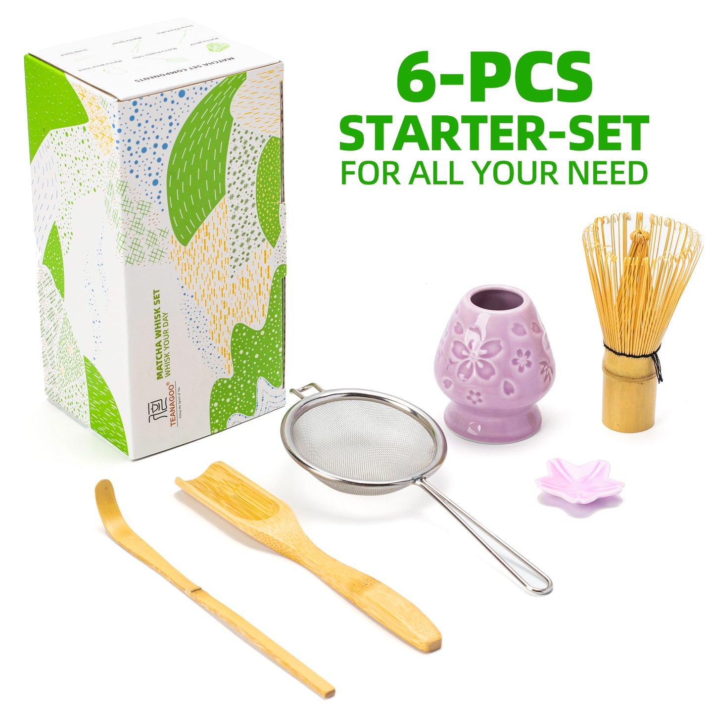 Matcha Whisk Set Sakura Purple