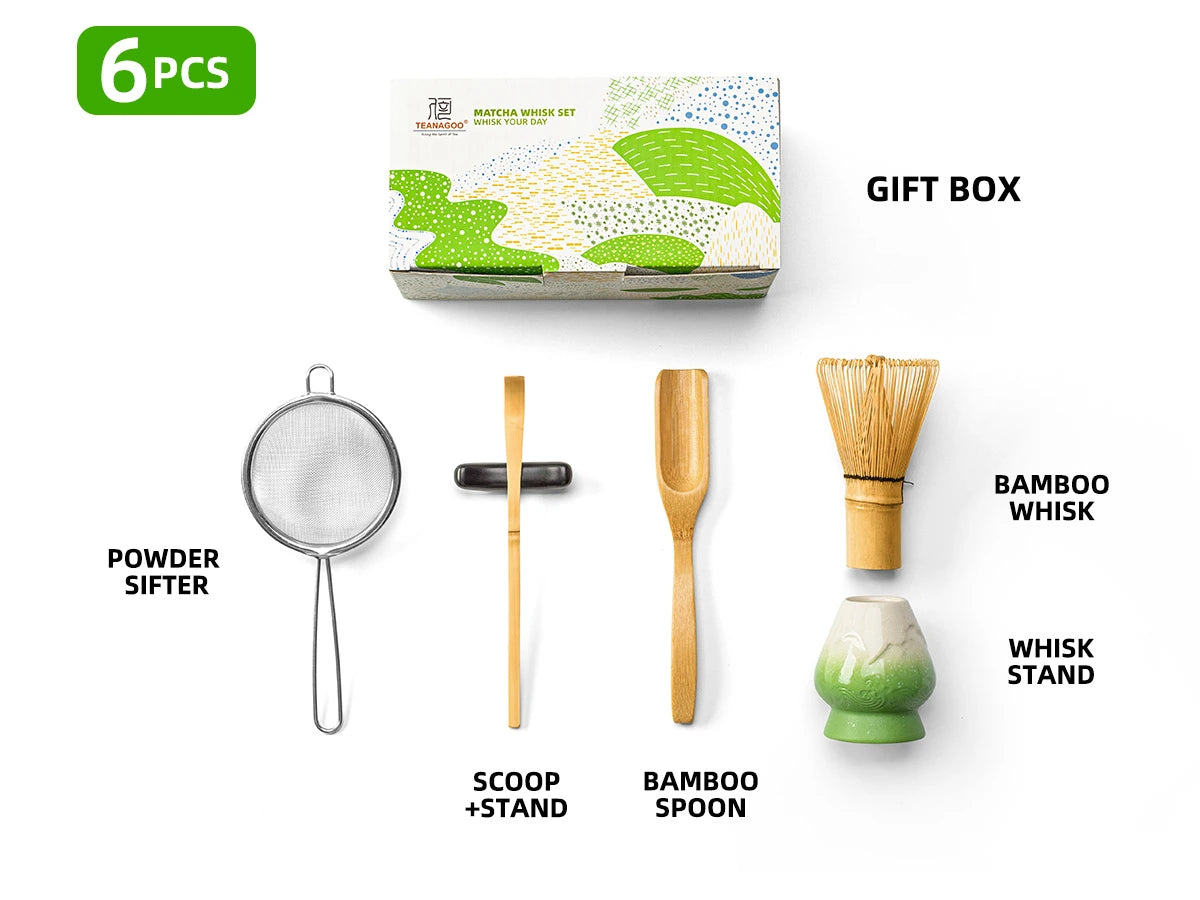 Matcha Whisk Set Snow Mountain Green