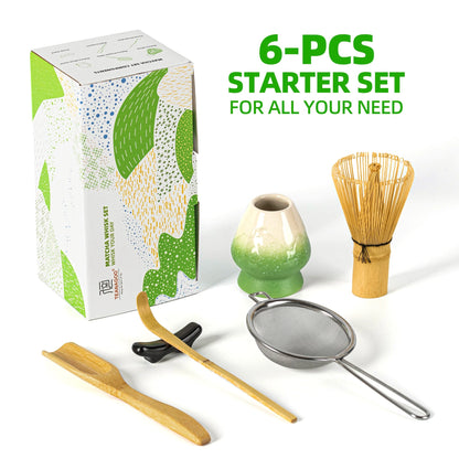 Matcha Whisk Set Snow Mountain Green