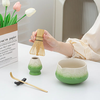 Matcha Whisk Set Snow Mountain Green