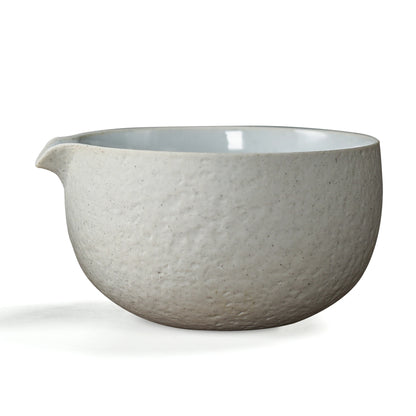 Dusty White Matcha Bowl with Spout