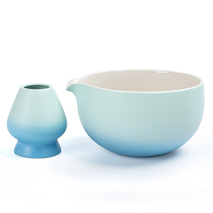 Skyblue Matcha Bowl with Spout
