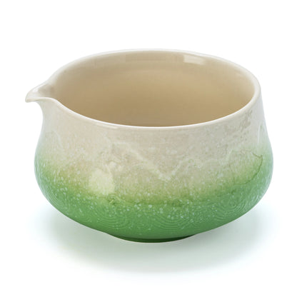 Snow Mountain Green Matcha Bowl with Spout