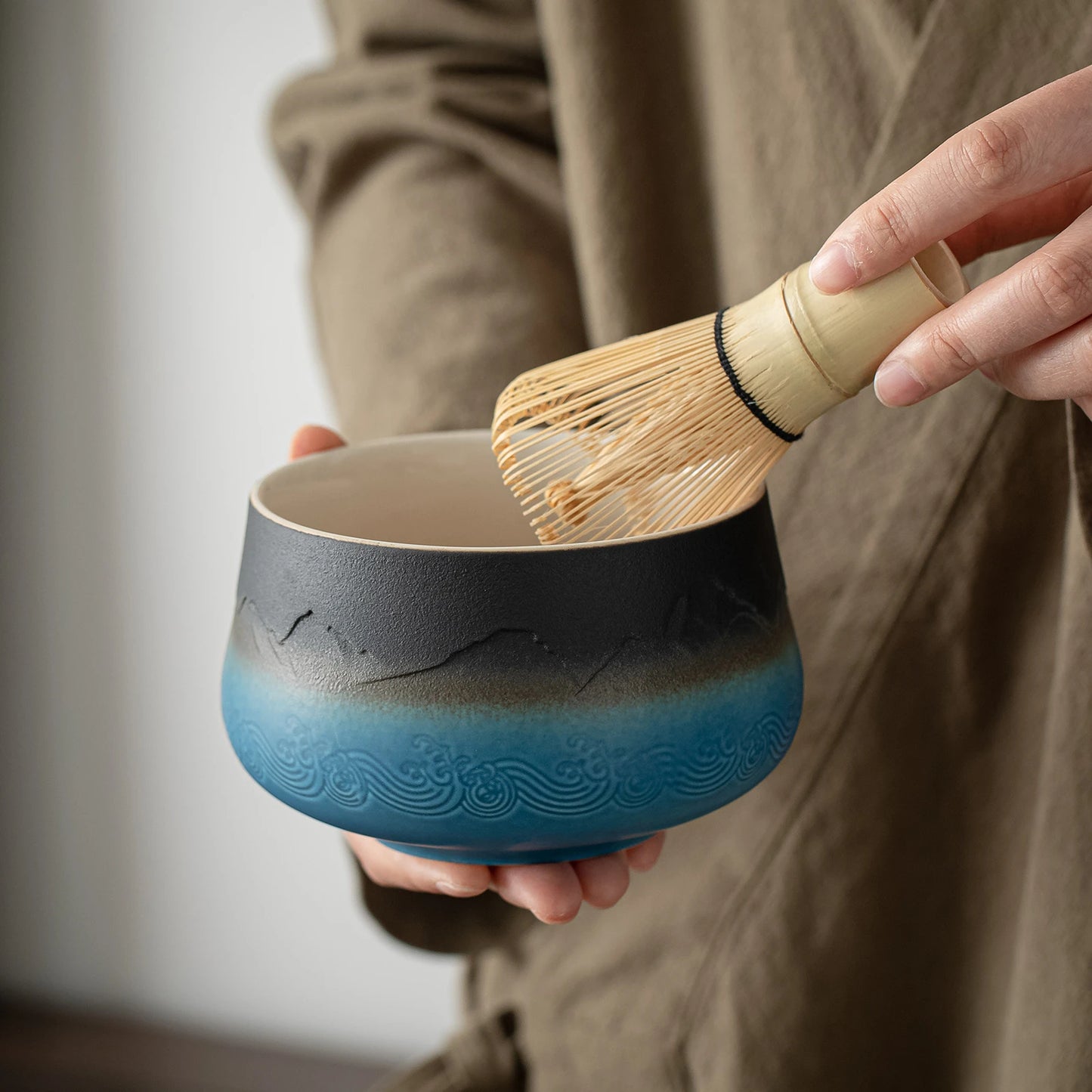 Black Blue Matcha Bowl