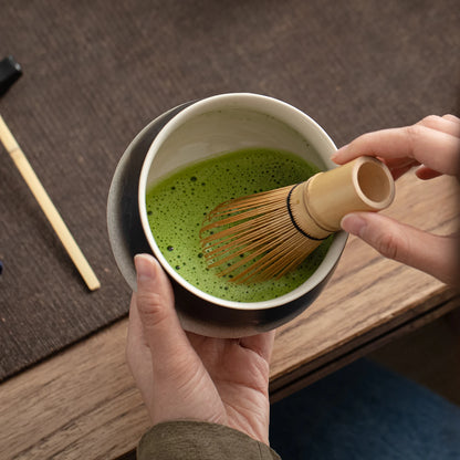 Black White Matcha Bowl