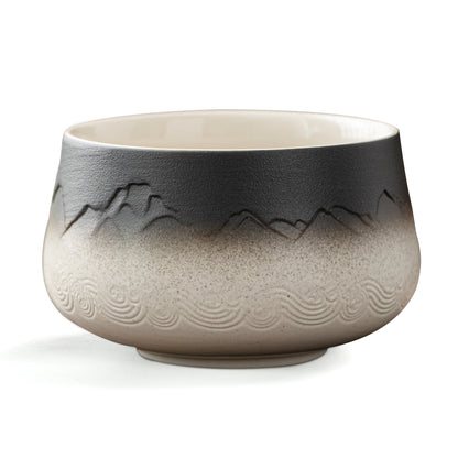 Black White Matcha Bowl