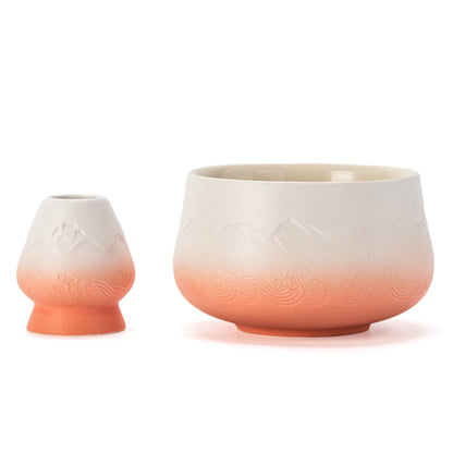 Pinky White Matcha Bowl with Spout