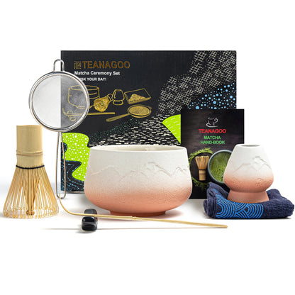 Pinky White Matcha Bowl with Spout