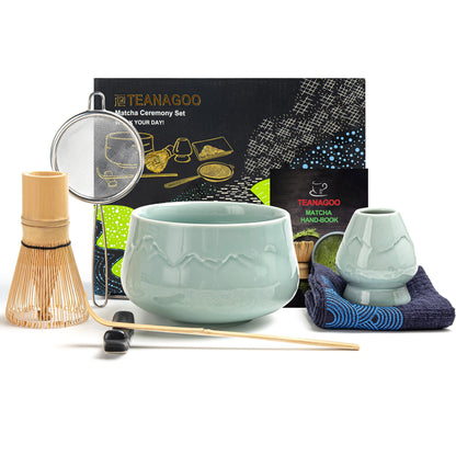 Jade Matcha Bowl with Spout