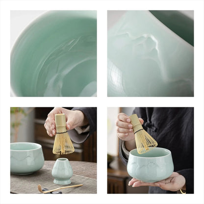 Matcha Set-Beginner Set Set Landscape Jade Round Bowl