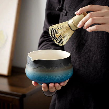 Matcha Set-Beginner Set Landscape Pointy Bowl
