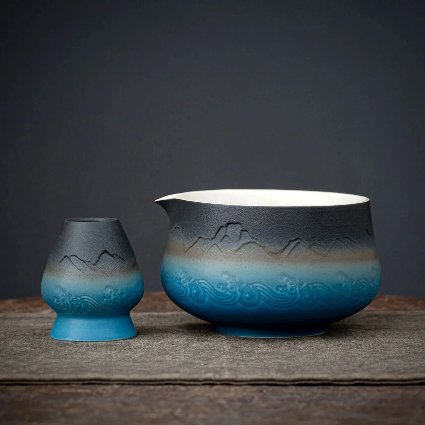 Matcha Set-Beginner Set Landscape Pointy Bowl