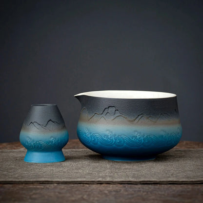Matcha Set-Beginner Set Landscape Pointy Bowl